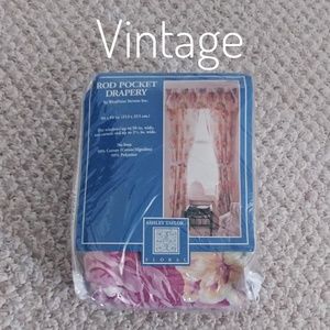 Vintage Floral Drapery Panel